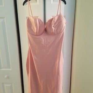 Pink midi-dress from Fashion Nova